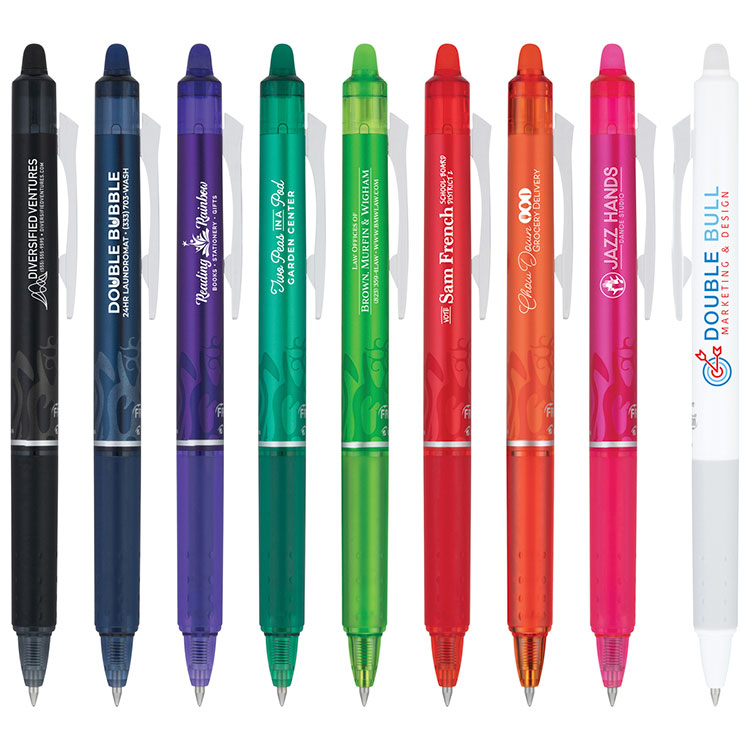 picture of FriXion pens in all of the color they are offered in from Pilot Pen